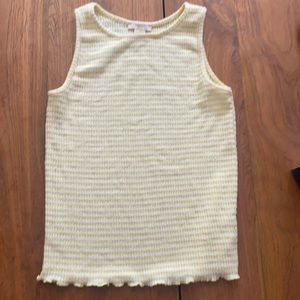 Forever 21 Girls 11/12 Yellow Striped Tank